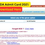 Upsc NDA Admit Card 2025