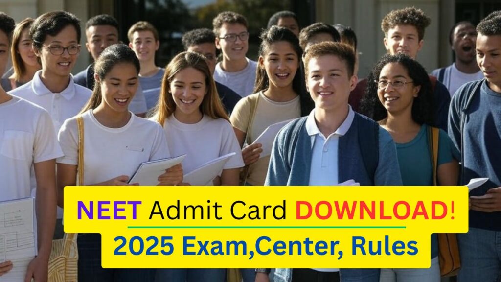 NEET Admit Card DOWNLOAD 2025 Exam Center Rules